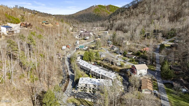 260 Roaring Fork Rd Unit 217, Gatlinburg, TN 37738 - drone / aerial view with a mountain view and a view of trees