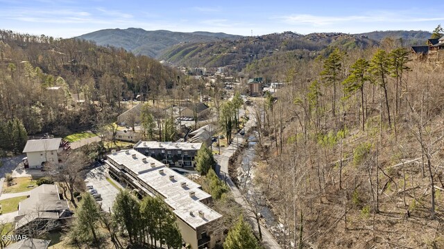 260 Roaring Fork Rd Unit 217, Gatlinburg, TN 37738 - birds eye view of property with a wooded view and a mountain view