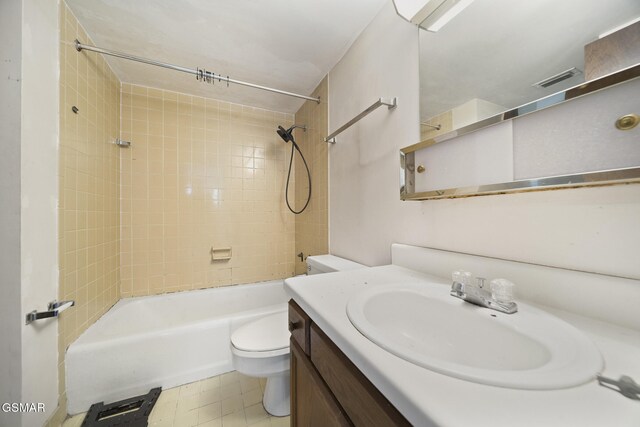 260 Roaring Fork Rd Unit 217, Gatlinburg, TN 37738 - full bath featuring  shower combination, vanity, toilet, and tile patterned floors