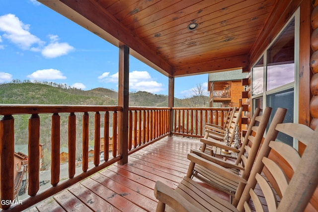 view of wooden deck