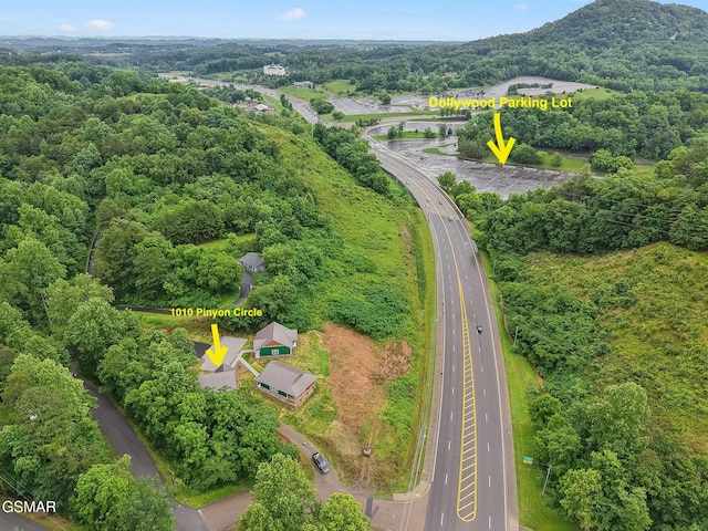 1010 Pinyon Cir, Pigeon Forge, TN 37863 - bird's eye view of a highway and a forest