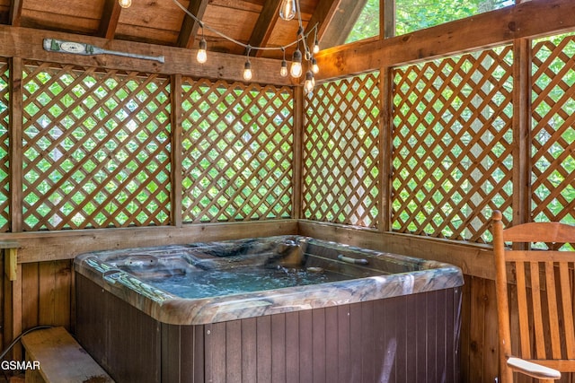 1514 Ridgecrest Dr, Sevierville, TN 37876 - wooden deck with a hot tub