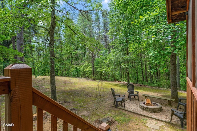 1514 Ridgecrest Dr, Sevierville, TN 37876 - view of yard with an outdoor fire pit