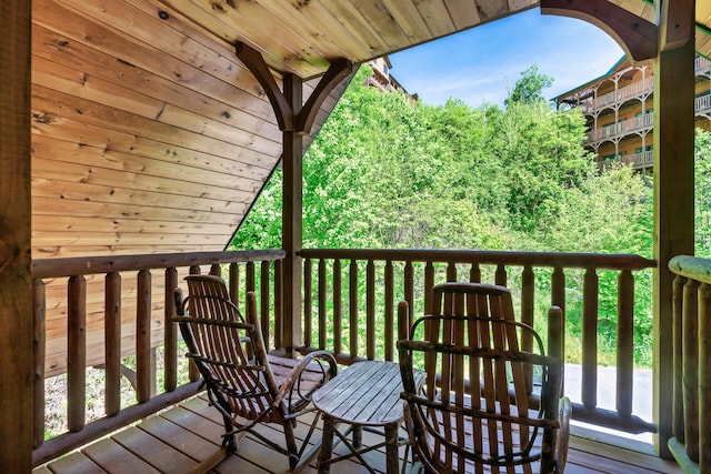 view of wooden deck