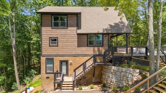 441 Matterhorn Dr, Gatlinburg, TN 37738 - view of front of home with a wooden deck