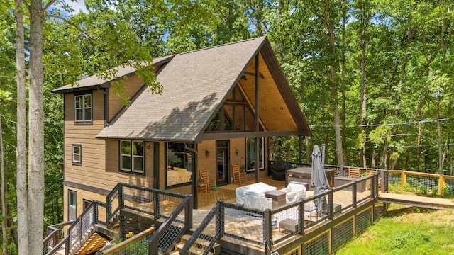 441 Matterhorn Dr, Gatlinburg, TN 37738 - exterior space featuring a deck