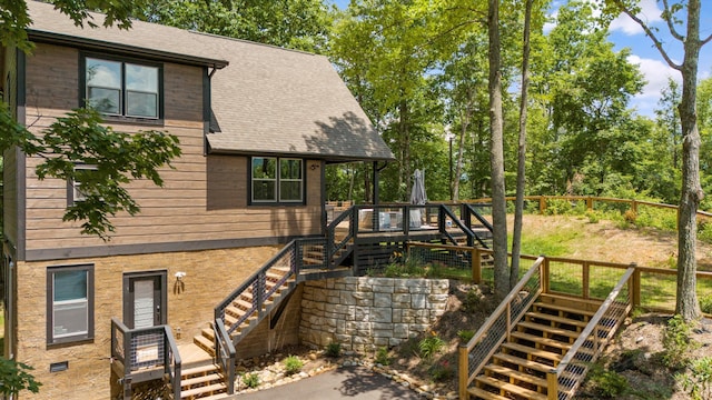 441 Matterhorn Dr, Gatlinburg, TN 37738 - view of side of property with a wooden deck