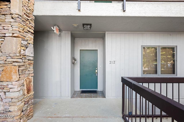 view of doorway to property