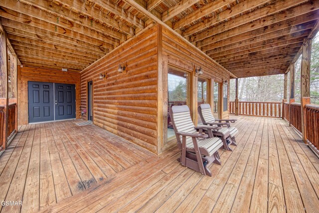view of wooden terrace