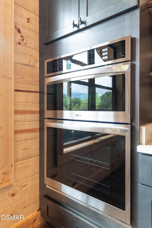 interior details featuring double oven