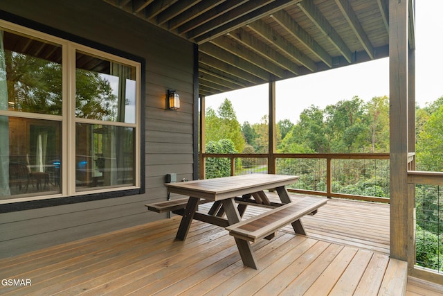 view of wooden terrace