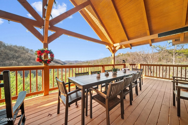 view of wooden terrace