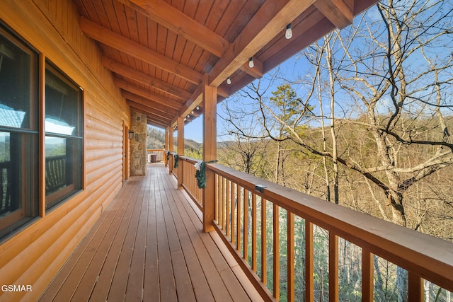 view of wooden deck