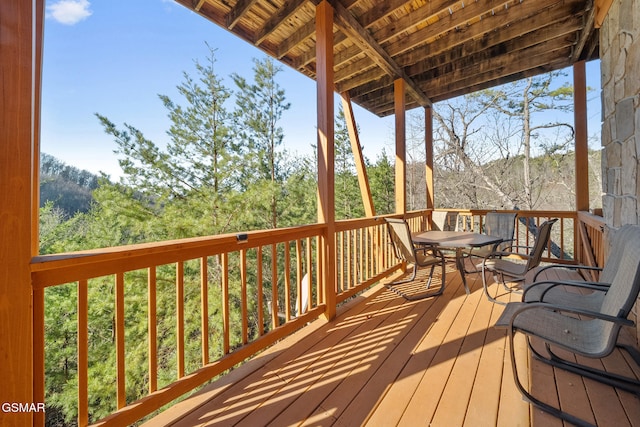 view of wooden terrace