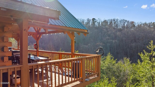 view of wooden terrace