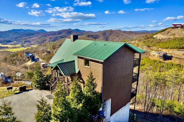 exterior space with a mountain view