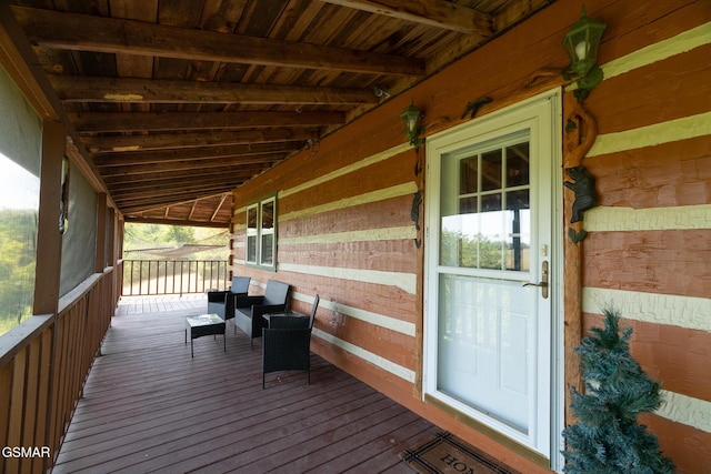 view of wooden deck