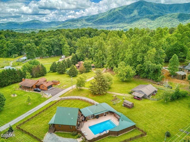 3501 Ginseng Way, Sevierville, TN 37862 - drone / aerial view of mountains and a pool area