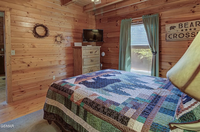 1482 Red Cedar Ln Unit 64, Sevierville, TN 37876 - bedroom featuring wooden walls and wood finished floors