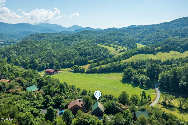 1482 Red Cedar Ln Unit 64, Sevierville, TN 37876 - aerial view of a mountainous background and a heavily wooded area