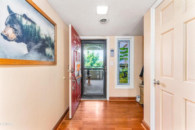 1704 Hidden Hills Rd Unit 504, Gatlinburg, TN 37738 - entryway with wood finished floors, a textured ceiling, and baseboards