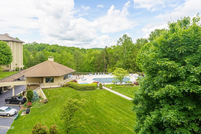 1704 Hidden Hills Rd Unit 504, Gatlinburg, TN 37738 - aerial view of property and surrounding area featuring a heavily wooded area