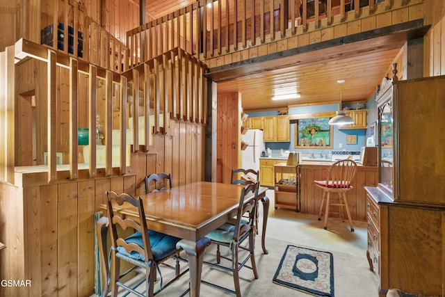 2537 Waldens Creek Rd, Sevierville, TN 37862 - dining space with wood walls