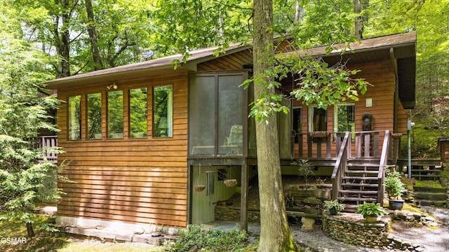 2537 Waldens Creek Rd, Sevierville, TN 37862 - view of side of home featuring stairway and a deck