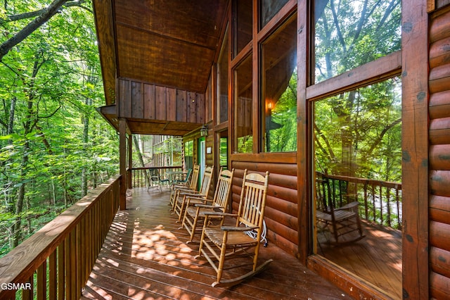 view of wooden terrace