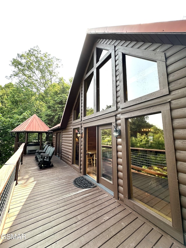 2973 Mockingbird Way, Sevierville, TN 37862 - wooden terrace featuring a gazebo