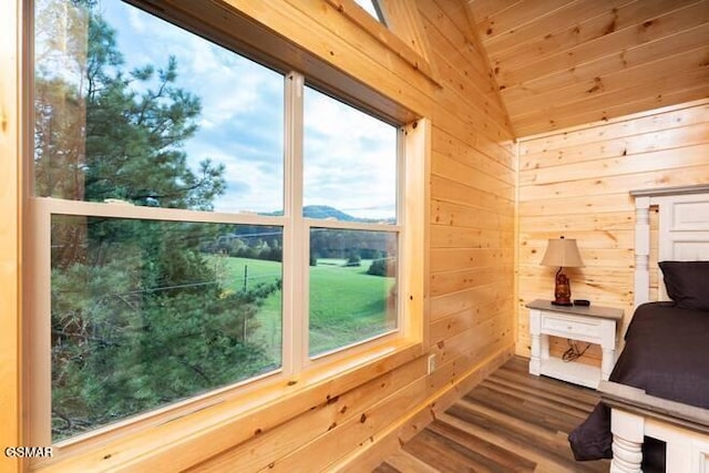 interior space with hardwood / wood-style flooring