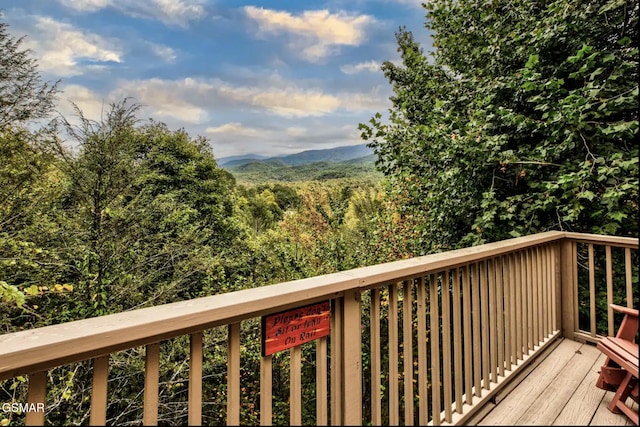 view of wooden terrace