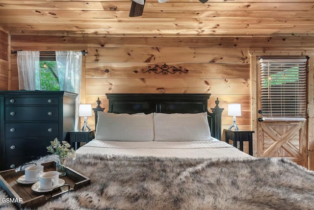 1502 Sky View Dr, Sevierville, TN 37876 - bedroom with wooden walls and wooden ceiling