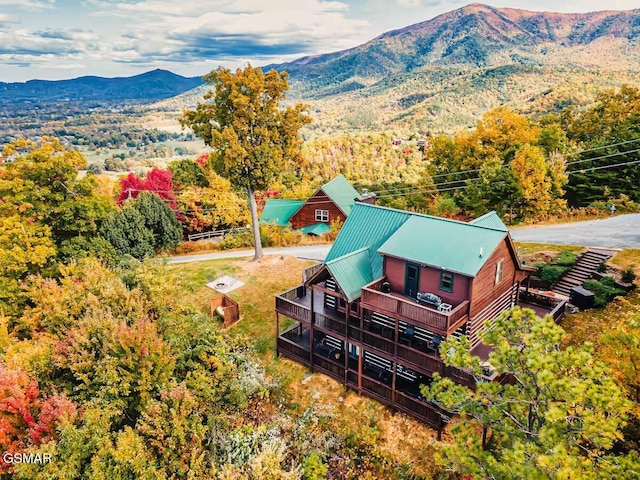 3933 Glenview Way, Sevierville, TN 37862 - view from above of property with a mountain backdrop