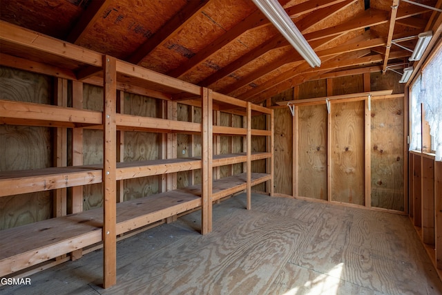 storage room featuring a sauna