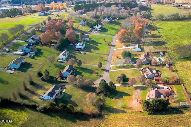 drone / aerial view with a residential view