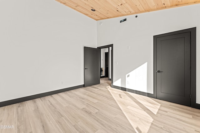 1409 Reedmont Way, Sevierville, TN 37876 - empty room with wood ceiling, light wood finished floors, and vaulted ceiling