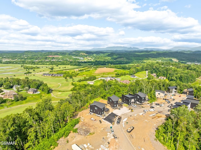 1409 Reedmont Way, Sevierville, TN 37876 - aerial perspective of suburban area featuring mountains and a golf club