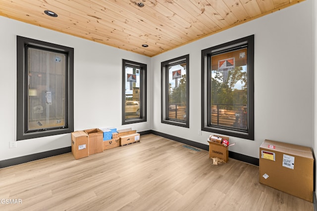 1409 Reedmont Way, Sevierville, TN 37876 - spare room featuring wooden ceiling, light wood-type flooring, and recessed lighting