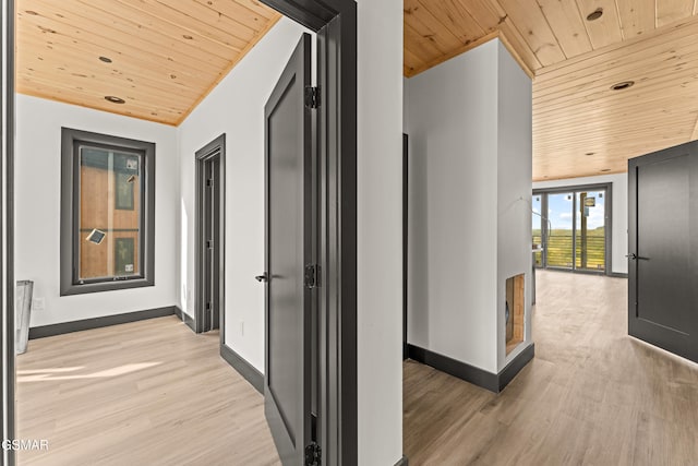 1409 Reedmont Way, Sevierville, TN 37876 - hall with wooden ceiling and light wood-type flooring