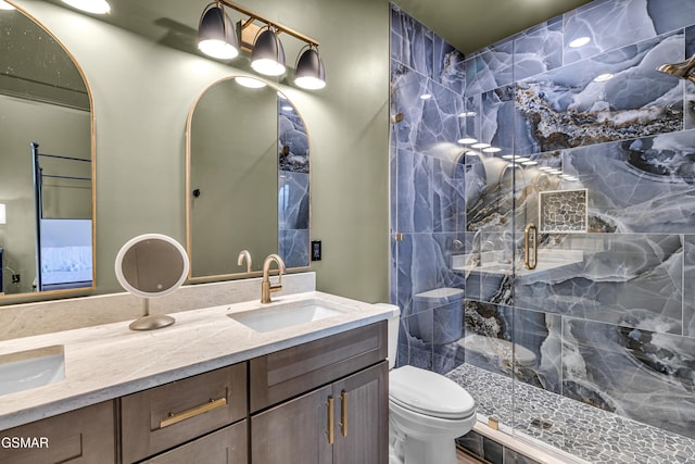 1505 Misty Ct, Sevierville, TN 37862 - bathroom with double vanity and a shower stall