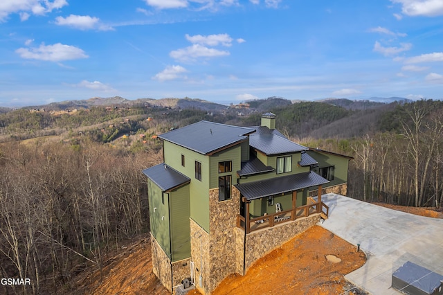 1505 Misty Ct, Sevierville, TN 37862 - aerial view of property and surrounding area featuring a mountain backdrop