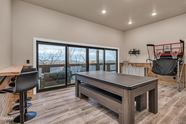 1505 Misty Ct, Sevierville, TN 37862 - dining area with light wood-style flooring and recessed lighting