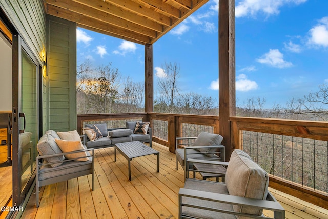 1505 Misty Ct, Sevierville, TN 37862 - wooden deck with an outdoor living space