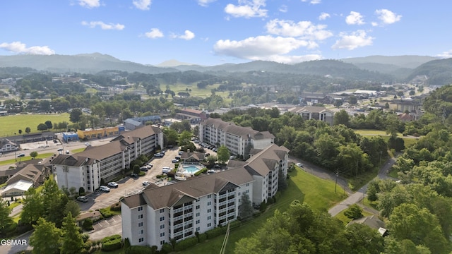 205 Ogle Dr Unit 614, Pigeon Forge, TN 37863 - aerial view of property and surrounding area with a mountain backdrop
