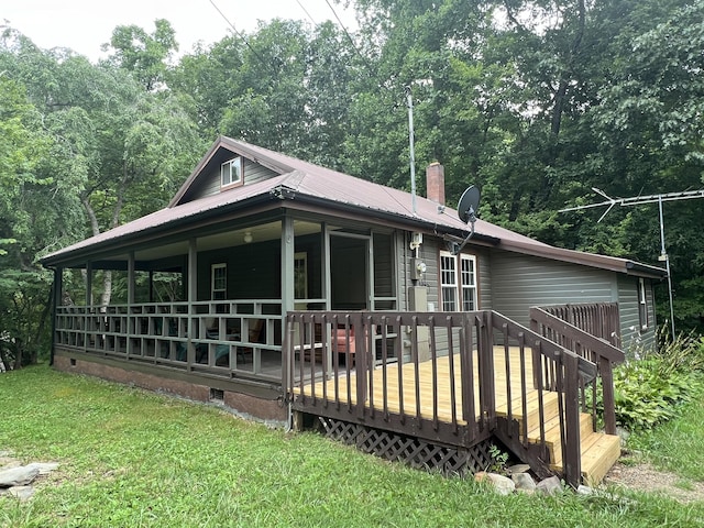 exterior space with a wooden deck