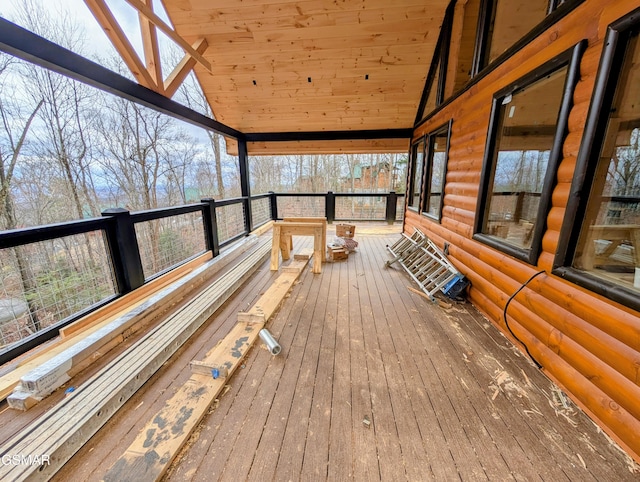 view of wooden terrace