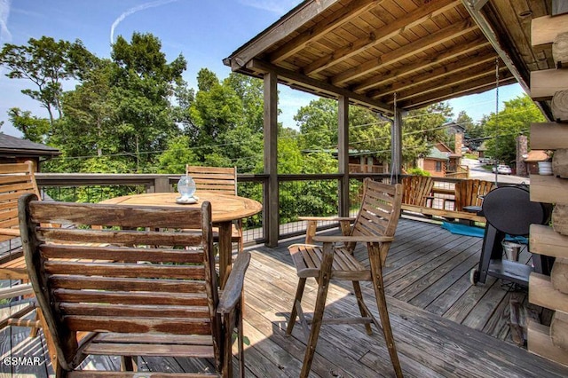 view of wooden deck