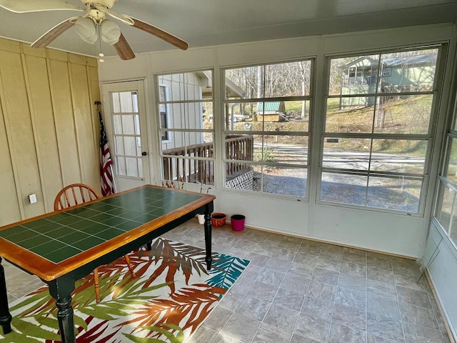 4955 Ledford Rd, Cosby, TN 37722 - sunroom / solarium featuring ceiling fan