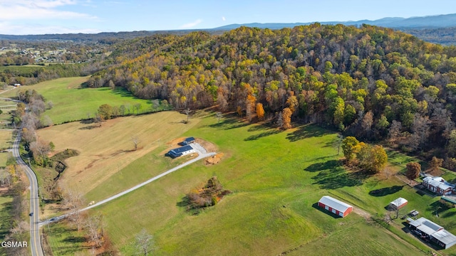 bird's eye view featuring a rural view